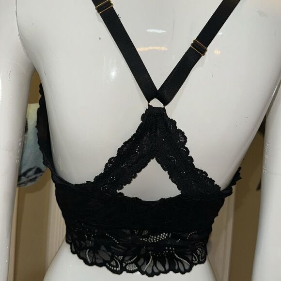 AERIE LACE RACER BACK BLACK  BRALETTE - Picture 6 of 8